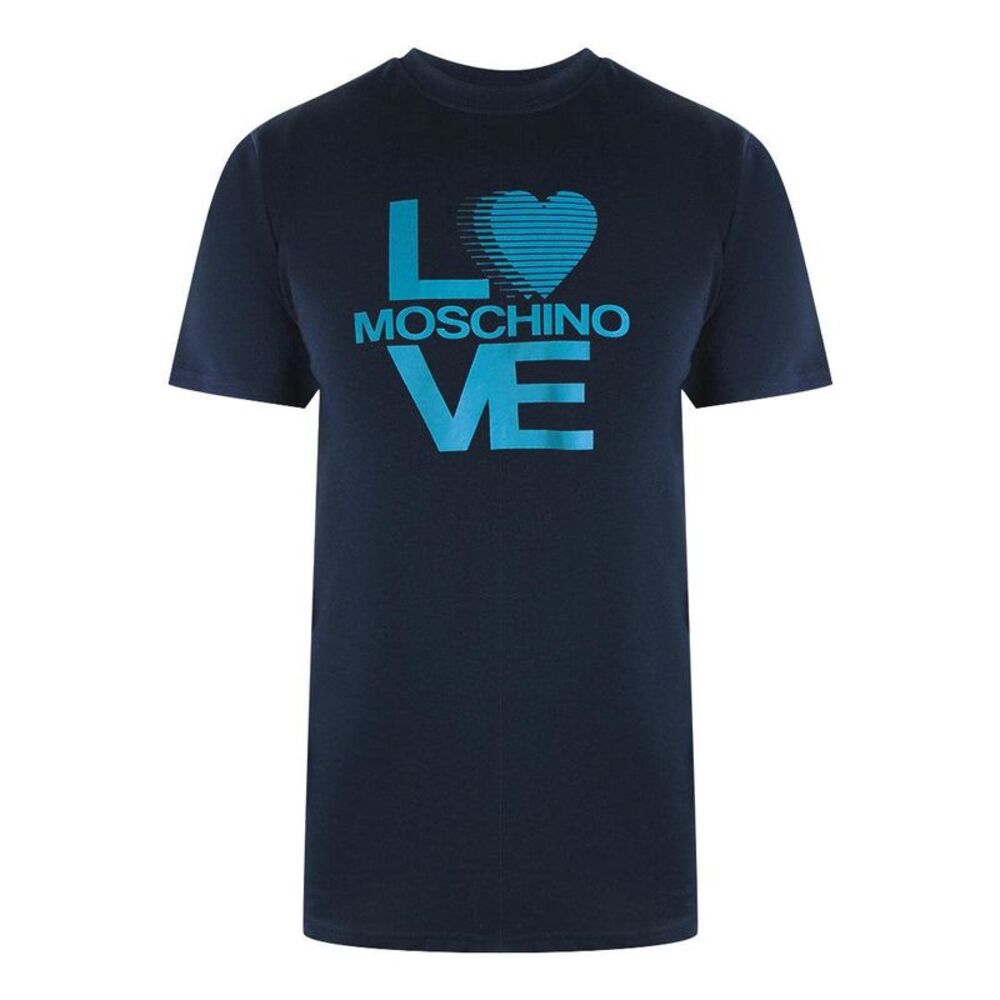 Love Moschino Mens Love Cotton T-Shirt / Navy Blue